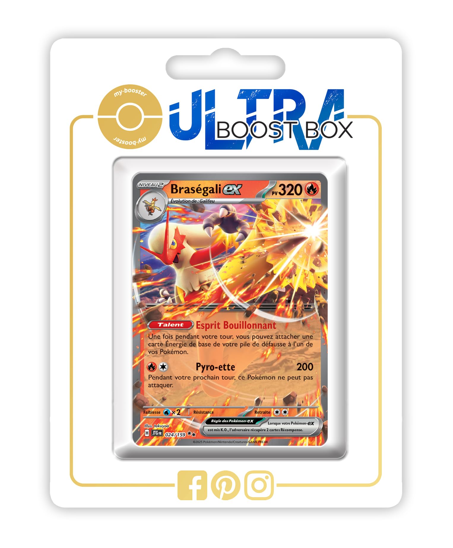 Brasegali Ex Logo - carte Pokémon 024/159 Aventures Ensemble - JTGFR - Prix & Rareté