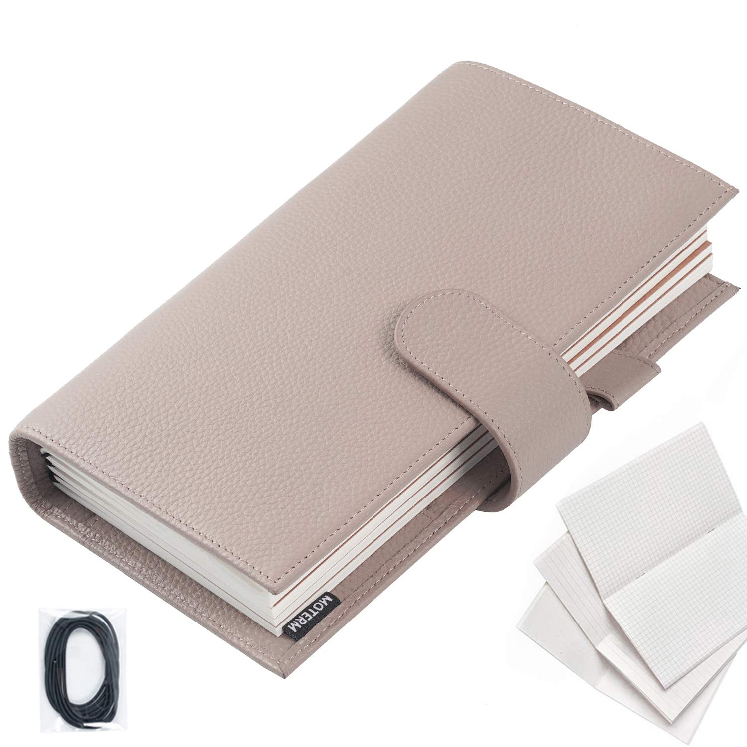 Moterm Companion Traveler's Quaderno Cover - Design migliorato con tasca posteriore (Dimensioni standard, Grigio/silice)