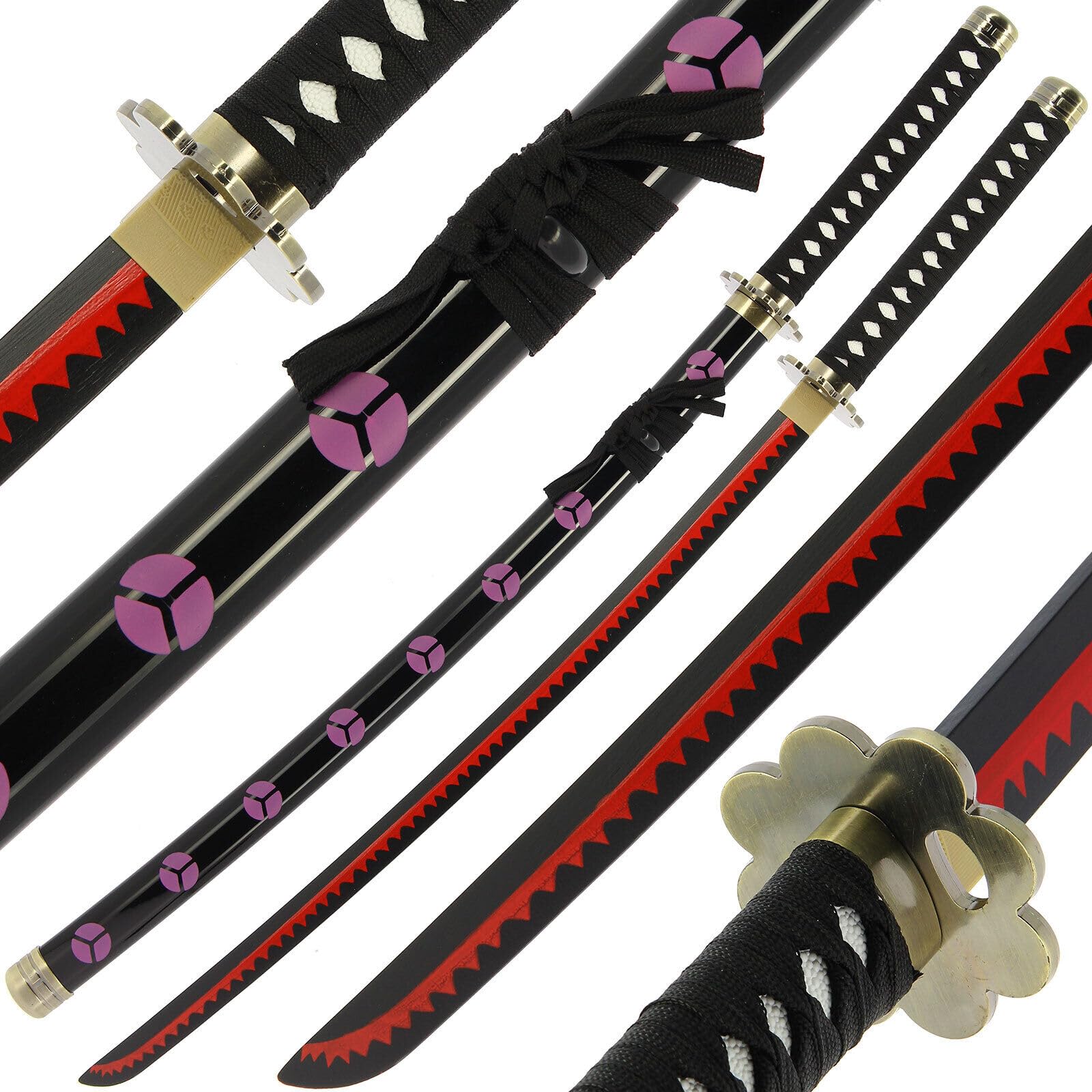 Bamboo Handmade Anime Katana โ 100cm Wooden Blunt Sword Prop with Sheath โ Safe Cosplay Anime Inspired Replica for Collectors & Roleplay Roronao Zoro's Sword