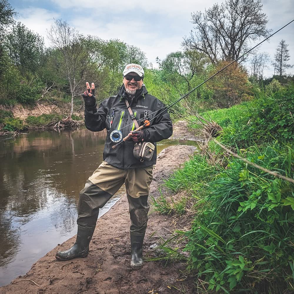 Kylebooker Fliegenfischen Waten Jacke Outdoor-Aktivitäten wasserdicht Wader Jacken für Männer und Frauen