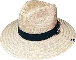 Chapéu Praiano Modelo Panamá Feito à Mão com Palha de Folha de Carnaúba Sol Praia Verão