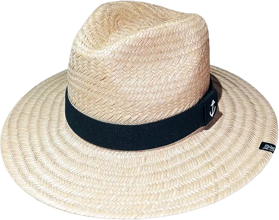 Chapéu Praiano Modelo Panamá Feito à Mão com Palha de Folha de Carnaúba Sol Praia Verão