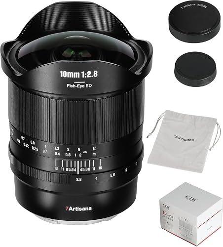 7artisans 10mm F2.8 II Full Frame Ultra Wide Angle Fisheye Lens 185°Manual Focus for Nikon Z-Mount Mirrorless Cameras Z7II,Z6II,Z5,Z6,Z7,Z9