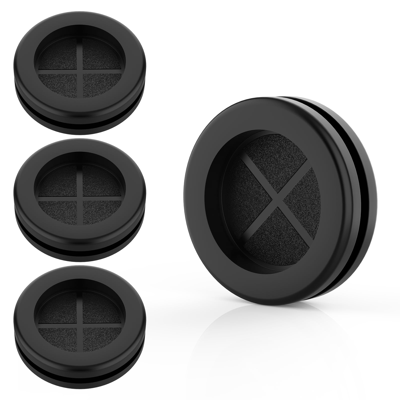 Firewall Rubber Grommets 4/5" ID 1" Drill Hole Double-Sided Hole Plugs for Wire Protection - 4 PCS