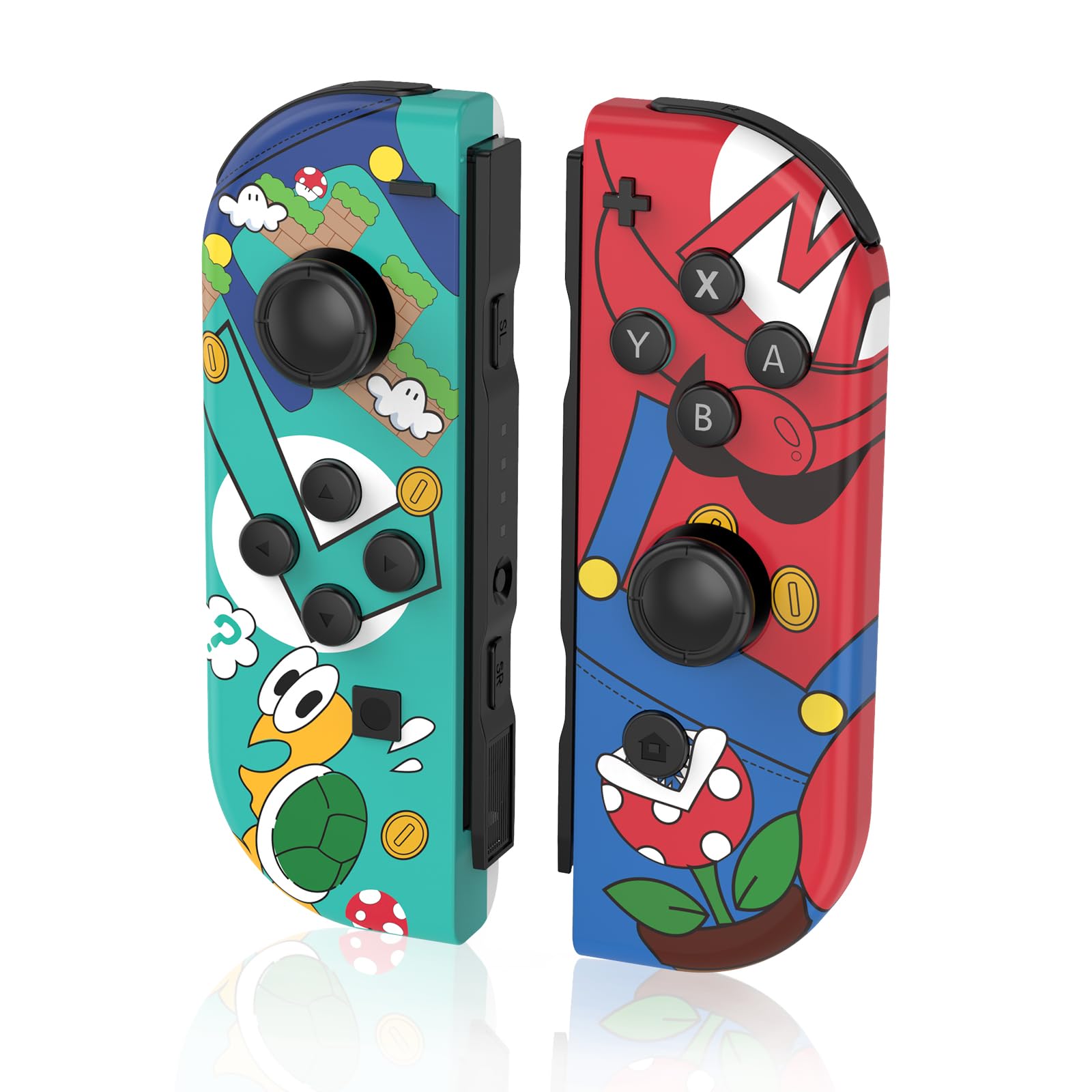 ZFY Joypad Controller Compatible for Switch/Lite/OLED, Wireless Replacement for Switch Joy pad, Left and Right Switch Controllers Joystick Support Dual Vibration/Wake-up Function/Motion(ML)
