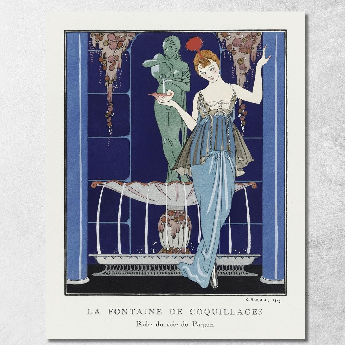 La robe de soirée Shell Fountain : grand tableau sur toile gbb79