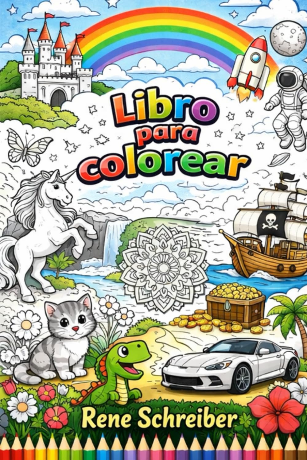 Un libro para colorear diverso para niños y adultos: Más de 50 ilustraciones inclusivas para aliviar el estrés y relajarse.