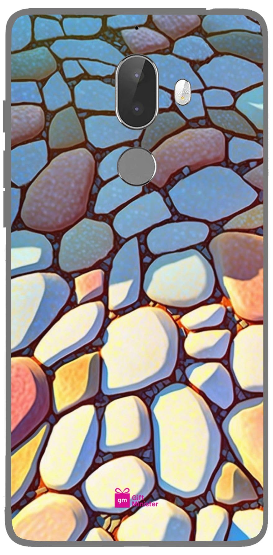 Gift Minister Silicone Designer Cover for Tenor 10 Or G Dim Graycover - Stone Floor Texture Pattern Art Flexible Protective Clear Dustproof Anti-Slip Scratch Resistant Lightweight 1Pcs 1696Z