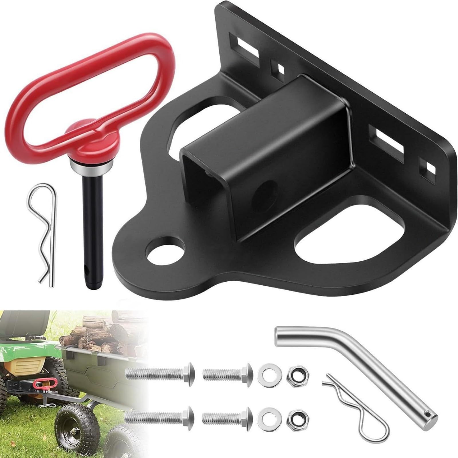 Set di accessori per rimorchi con carico di 7000 libbre incluso bullone su ganci ricevitori per rimorchi di attrezzature di trasporto ricevitore
