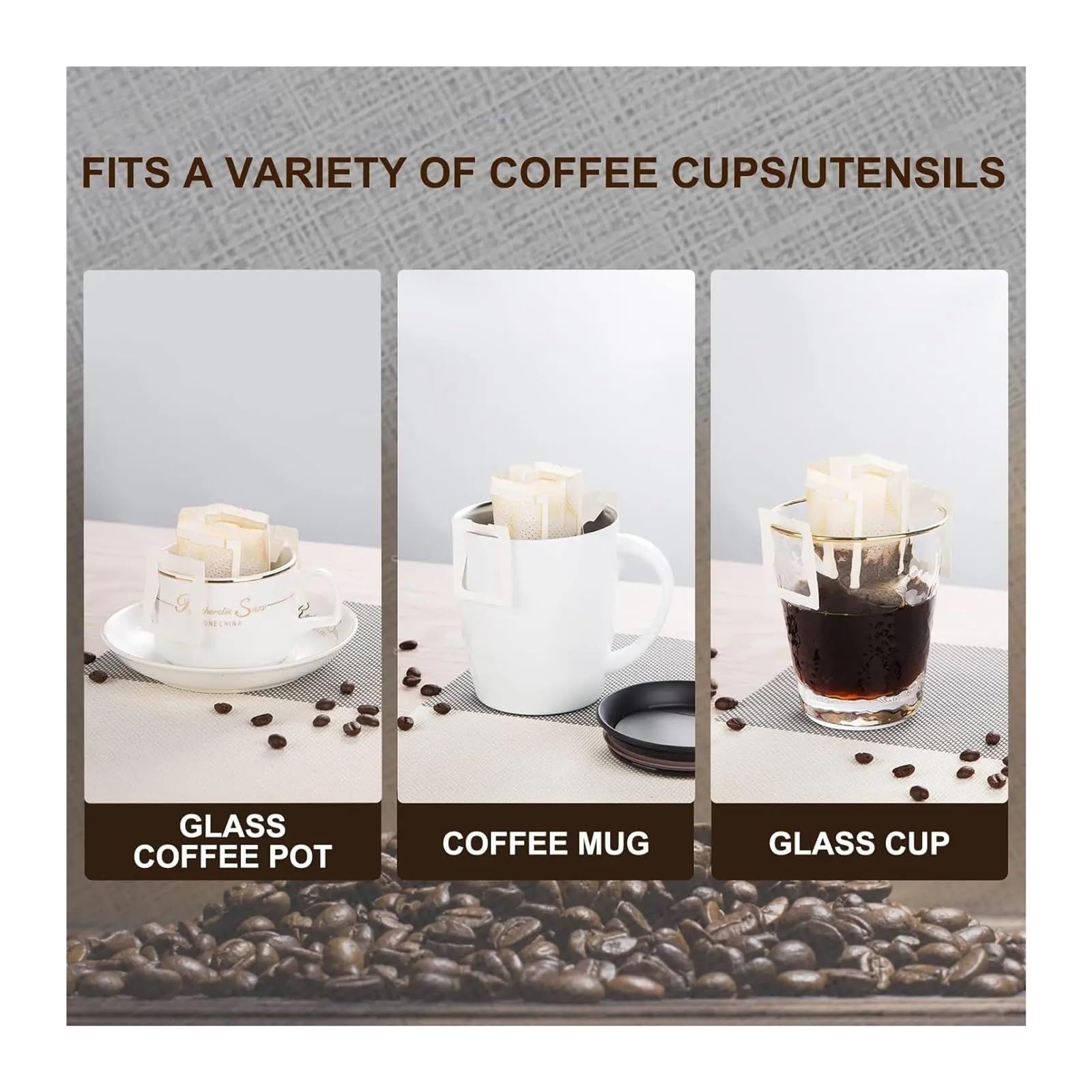 200 Stück Kaffeefilter-Papiertüten, Tragbar, Einweg-Kaffeefilter For Aufhängen(200pcs)
