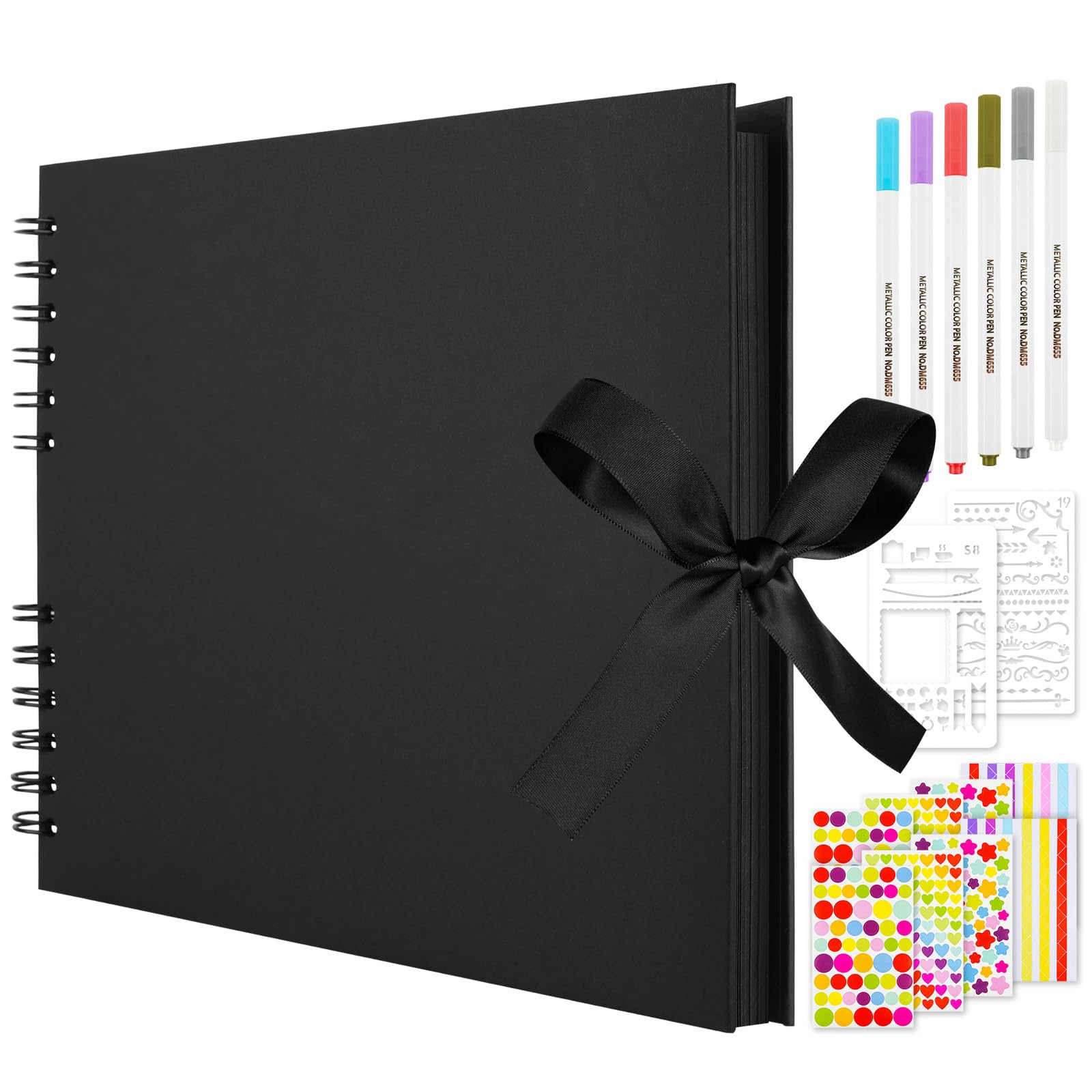 Aolso Scrapbook Photo Albums 40 Black Pages, DIY Memory Album, 29 X 21.5 CM Scrapbooks - Image 2