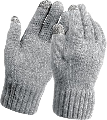 TZ Promise Mens Winter Touchscreen Magic Gloves Warm Knit Fleece Lined for Cold Weather