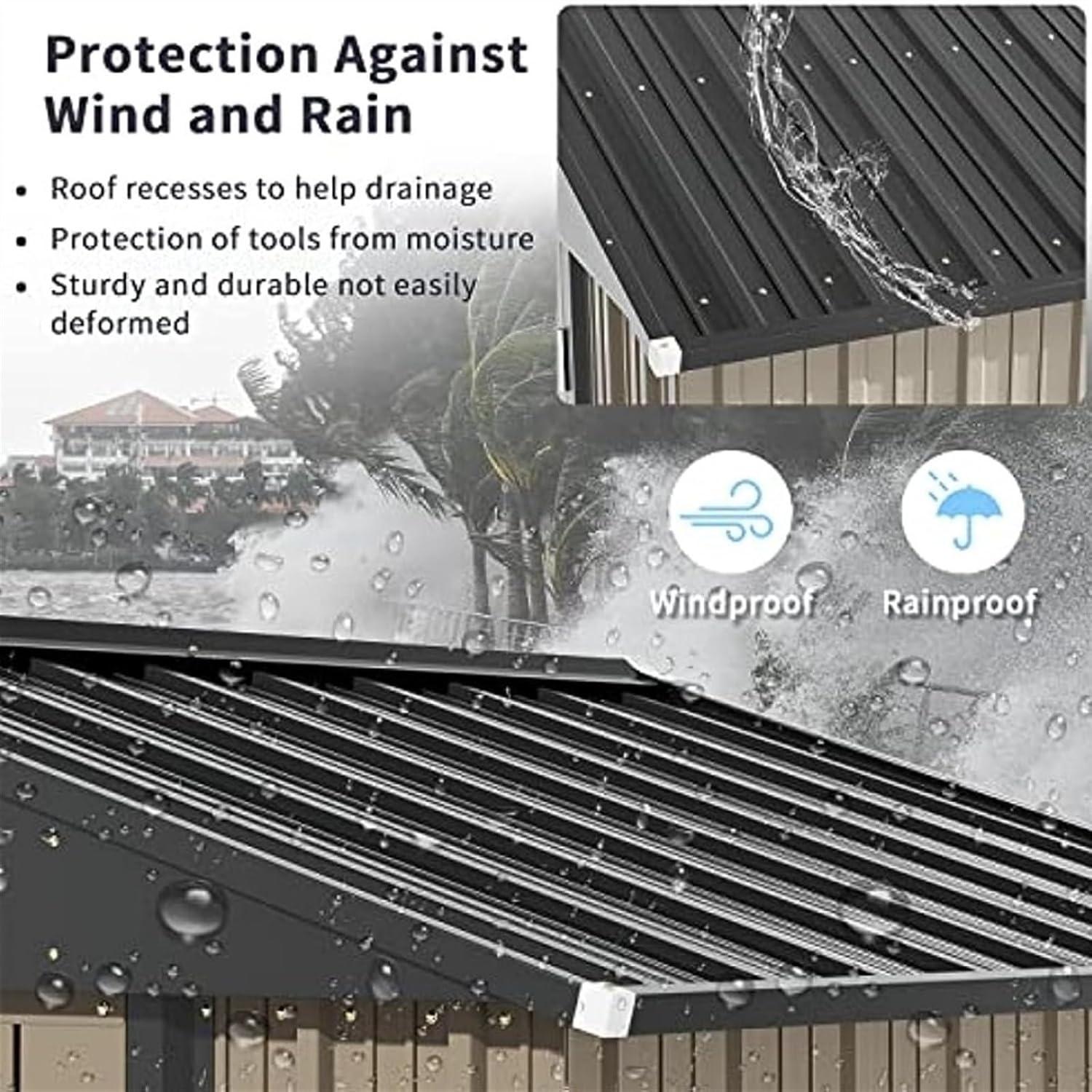 Garden Sheds Metal Outdoor Storage Shed 5ft x 3ft, Steel Utility Tool Shed Storage House with Door & Lock, for Backyard Garden Patio Outdoor Storage Sheds