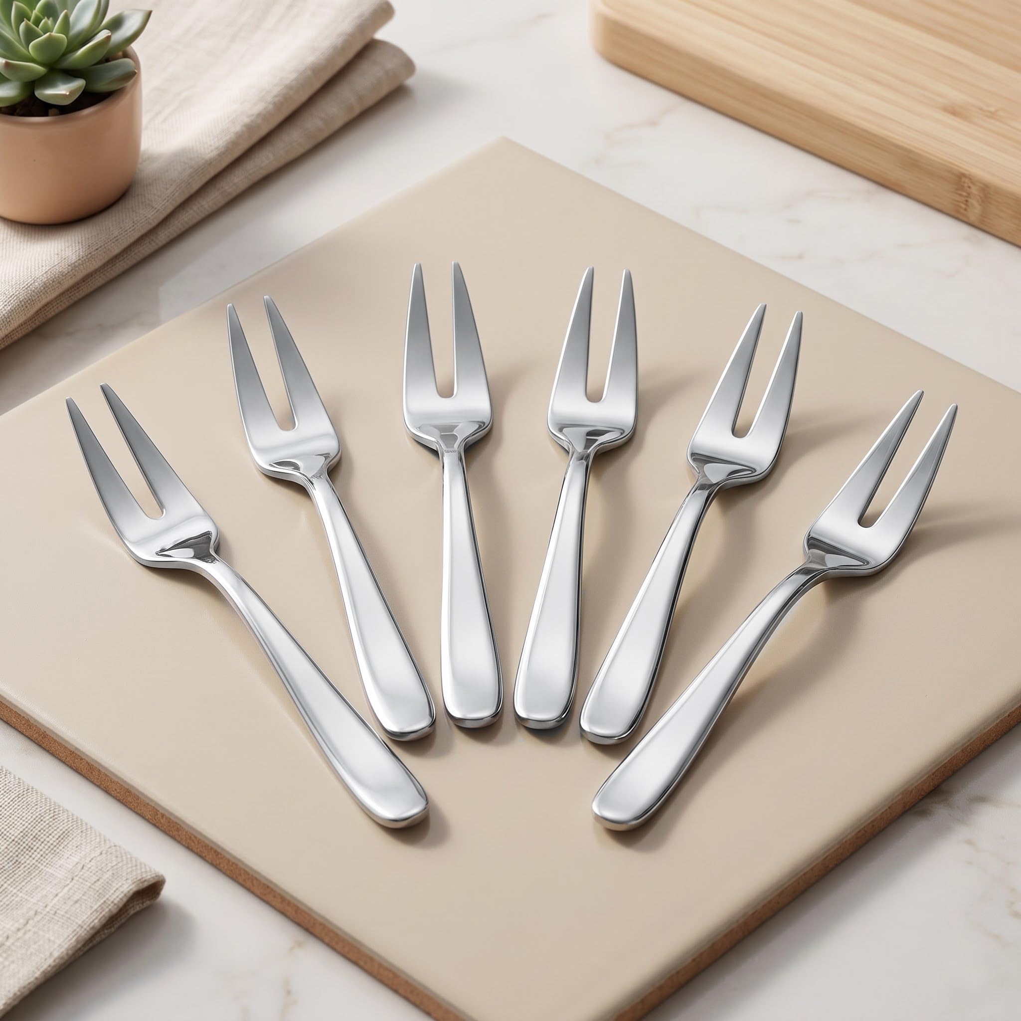 Parage Tiara Fruit Forks - PVD Gold Stainless Steel -12 Parage Tiara Fruit Forks - PVD Gold Stainless Steel -12
