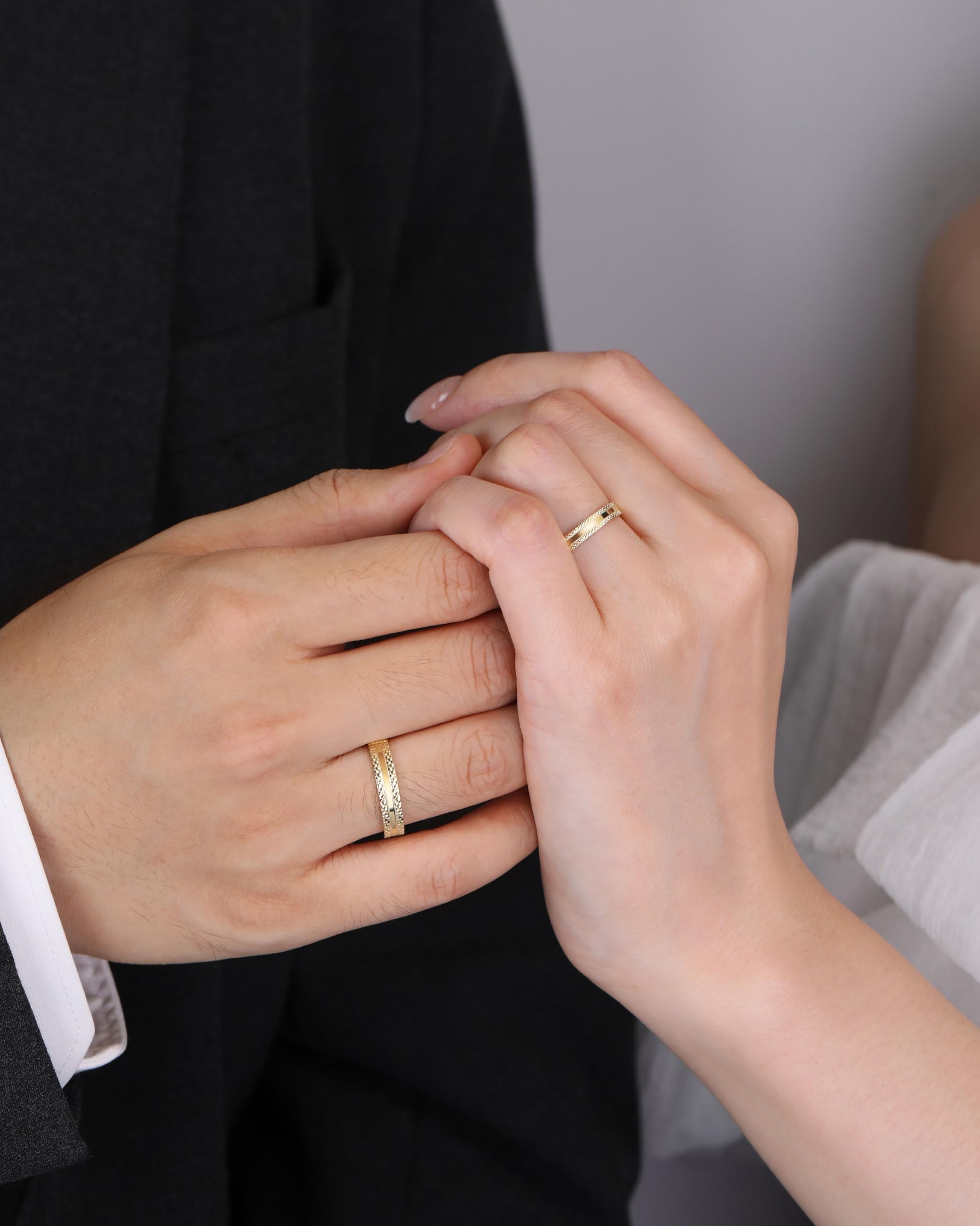 Meissa Alianzas de Plata de Ley 925 para Pareja Anillos de Boda Ajustables de Compromiso Promesa Aniversario Joyería Nupcial San Valentín