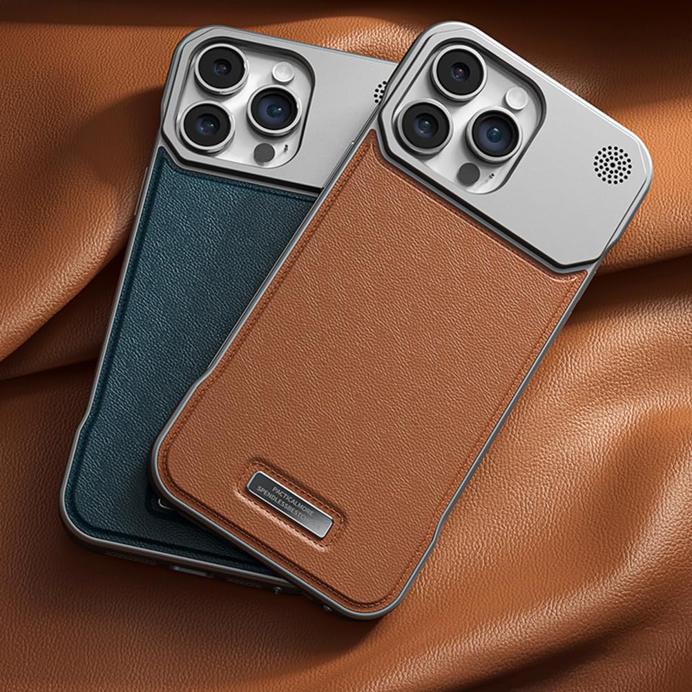 Braun,16, Handyhülle Für iPhone 16 Pro Max/16 Pro/16 Plus/16, Magnetisches Lederhülle Ultradünnes Rahmenlos Aromatherapie Stossfest Hülle