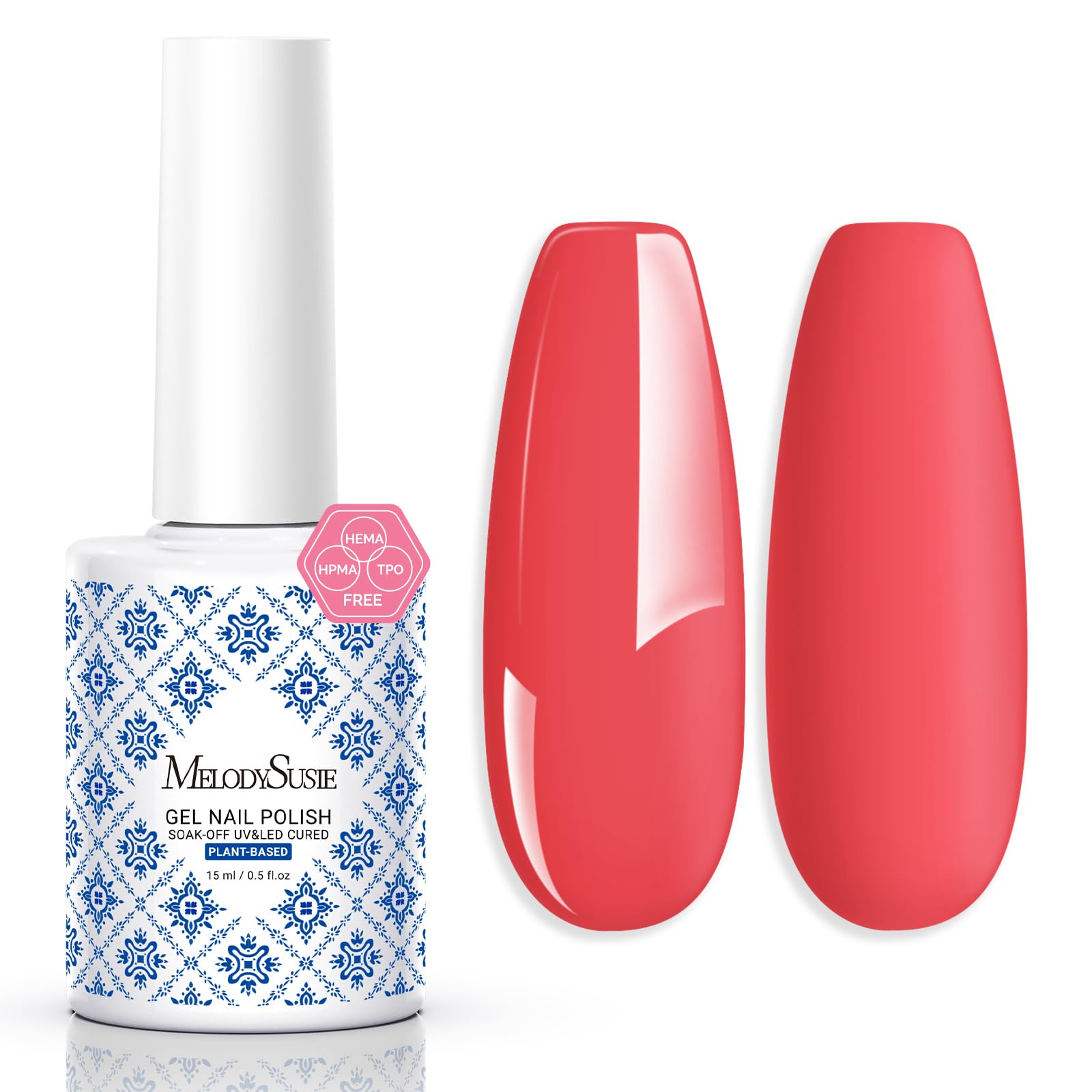 MelodySusie Fleurwee Plant Based Gel Nail Polish, Nail Polish Hema Free 21 Non Toxic Long Lasting No Chip Finger Toe Nail Art Manicure Salon DIY at