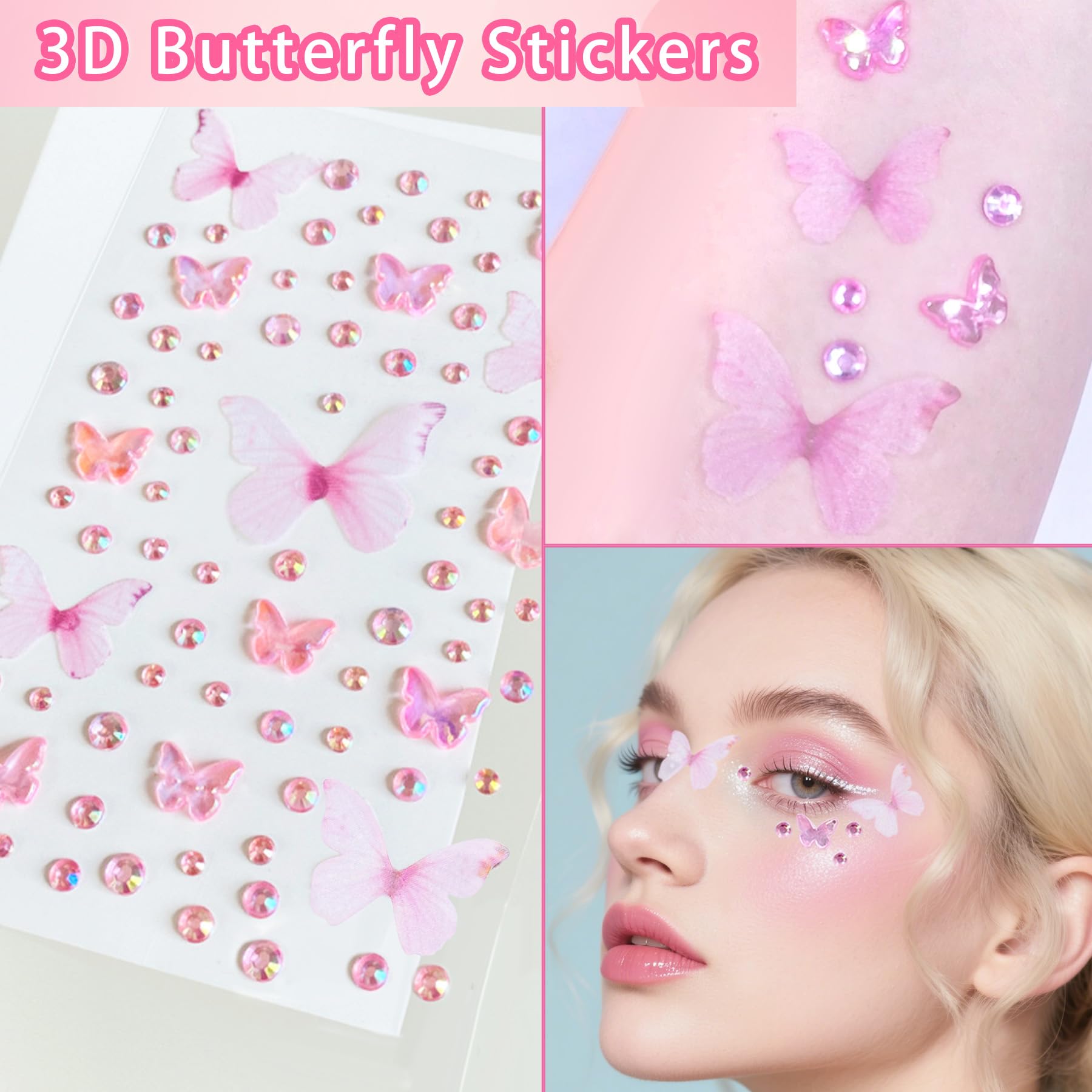 YeahBoom Fairy Wings LED Luminous with Elf Ears LED Fairy Headband and Star Wands Butterfly Wings Costume for Carnival Party - Image 4