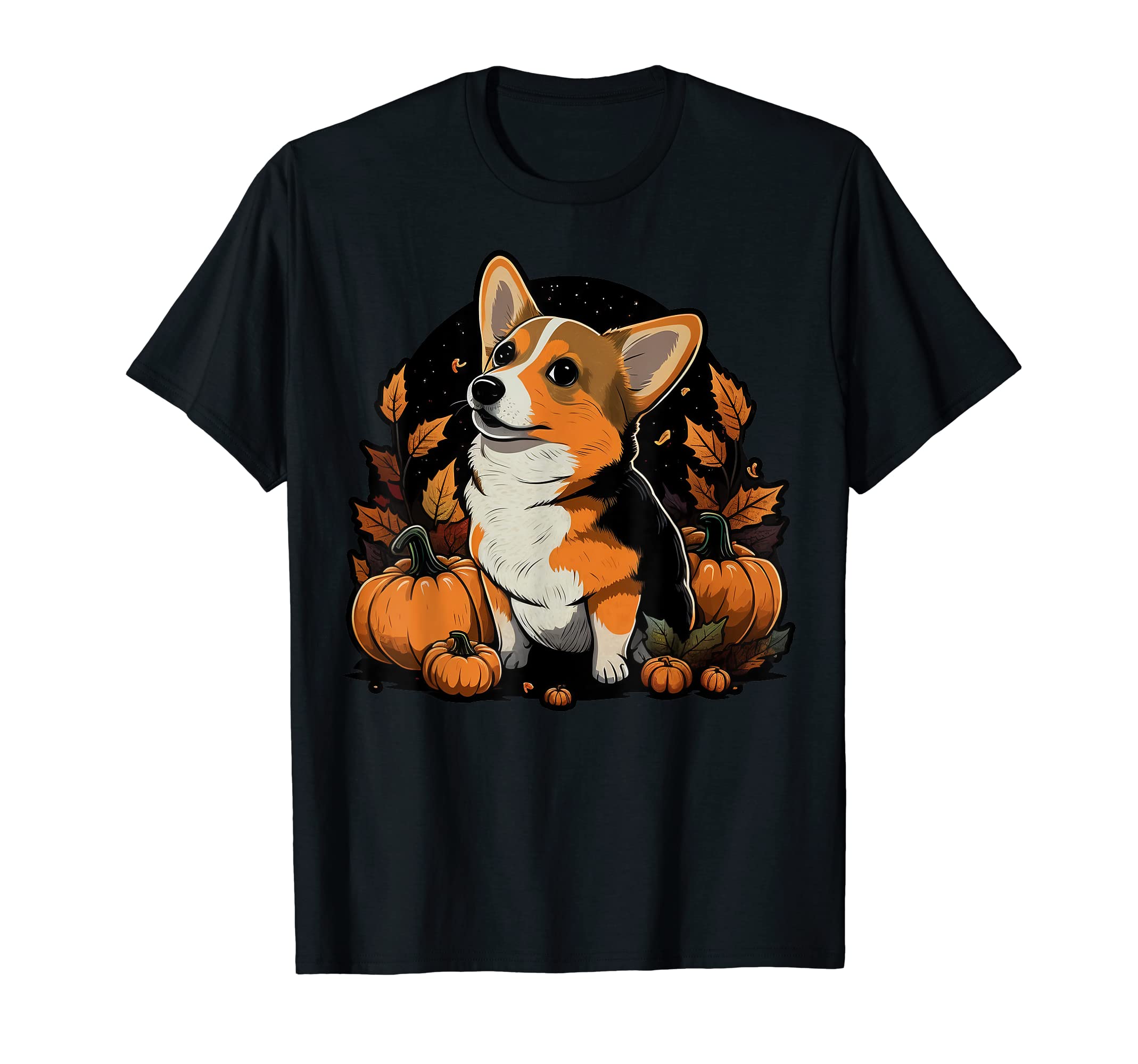 Pumpkin Welsh Corgi Costume on Welsh Corgi Halloween T-Shirt