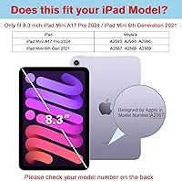 Vista 2 de ProCase Protector de pantalla de privacidad para iPad Mini 7ª (A17 Pro) 2024/Mini 6ª generación de 8.3 pulgadas 2021, protector de película