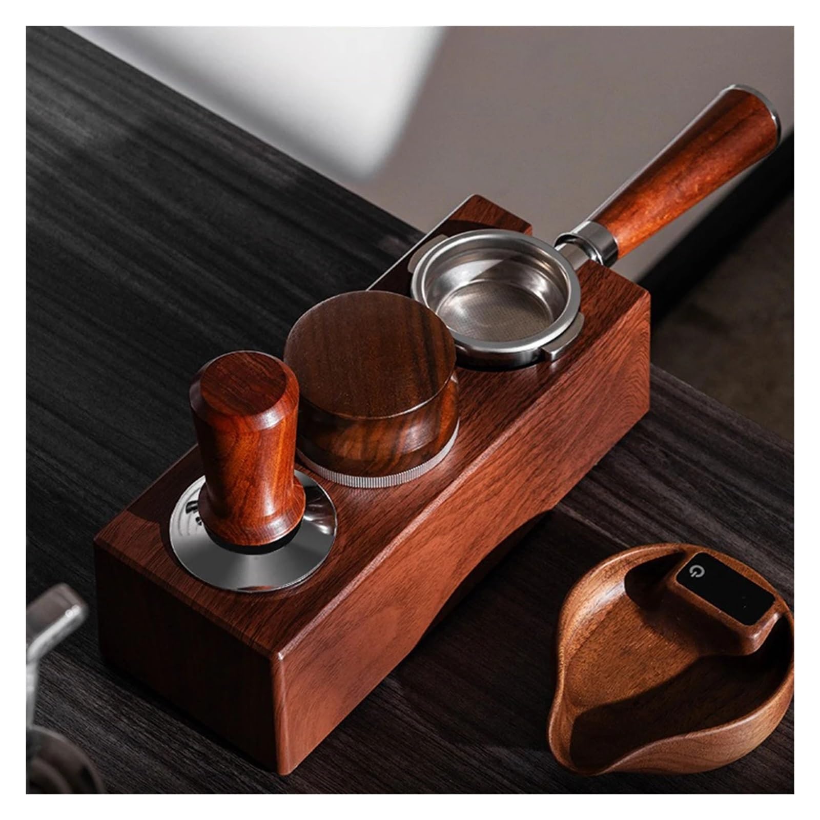 Estación De Manipulación De Café Soporte De Mango De Estilo Italiano 51-58 Mm Distribuidor De Prensa De Polvo Multiuso Base De Almacenamiento Herramienta De Barista, Soporte Estable