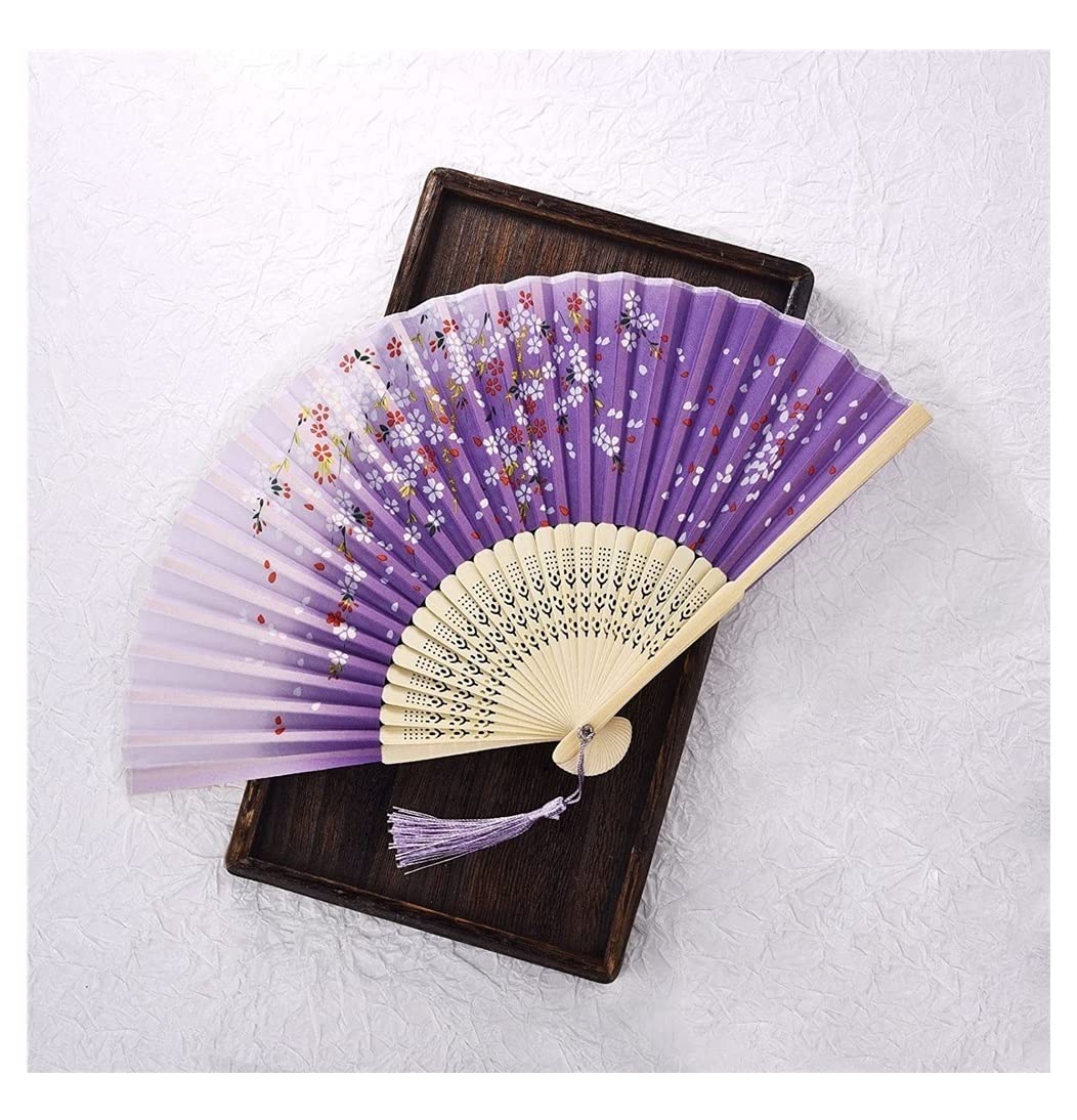 Display Fans Retro Chinese Japanese Bamboo Folding Fan Dance Hand Home Decoration Ornaments Hand Held(T)