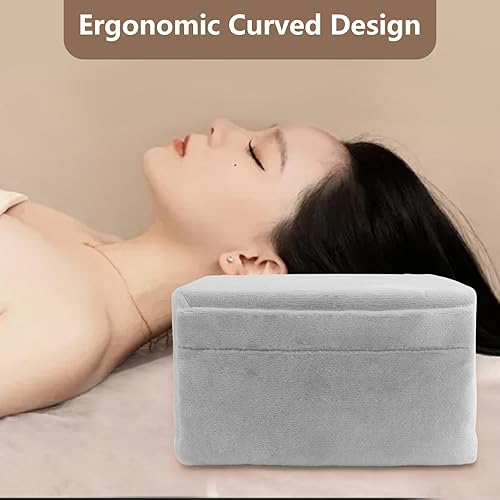 Miniatura 6 de Almohada de cuello de extensión de pestañas de salón de belleza, cómoda almohada de espuma viscoelástica de terciopelo, almohada de pestañas