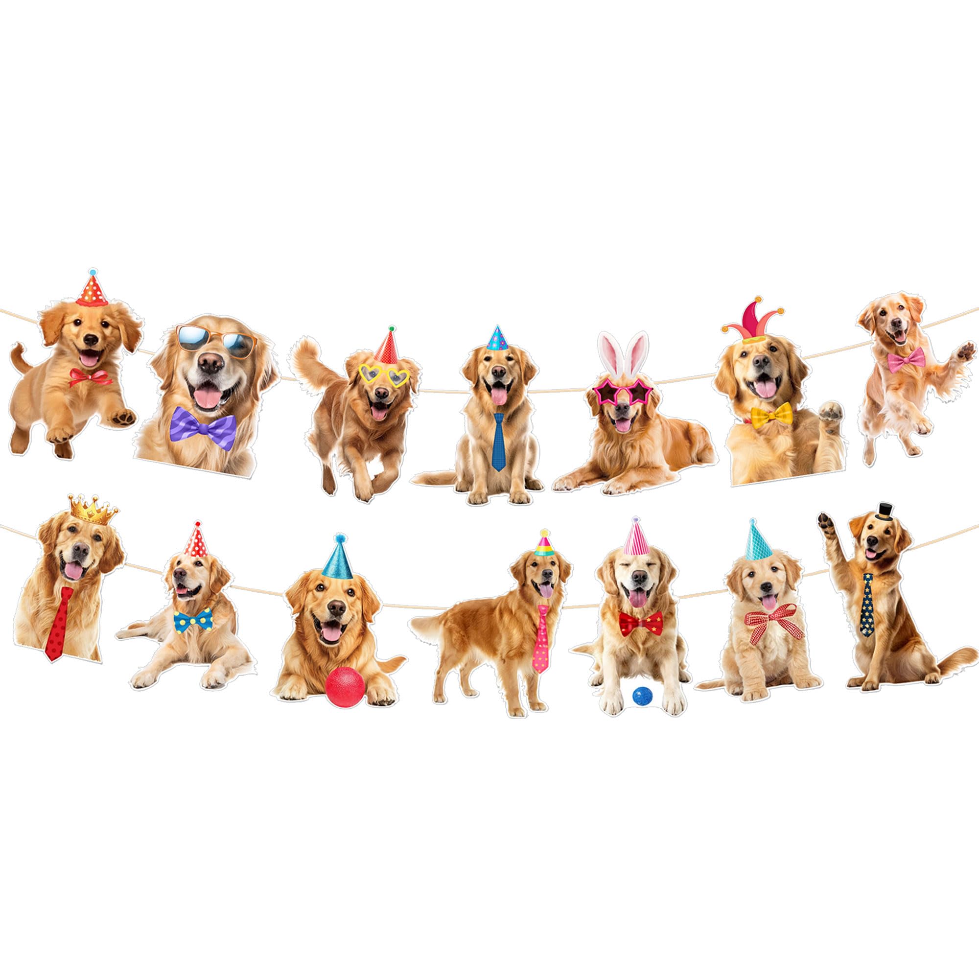 Golden Retriever Banner Retriever Party Decor Golden Dog Banner Garlands