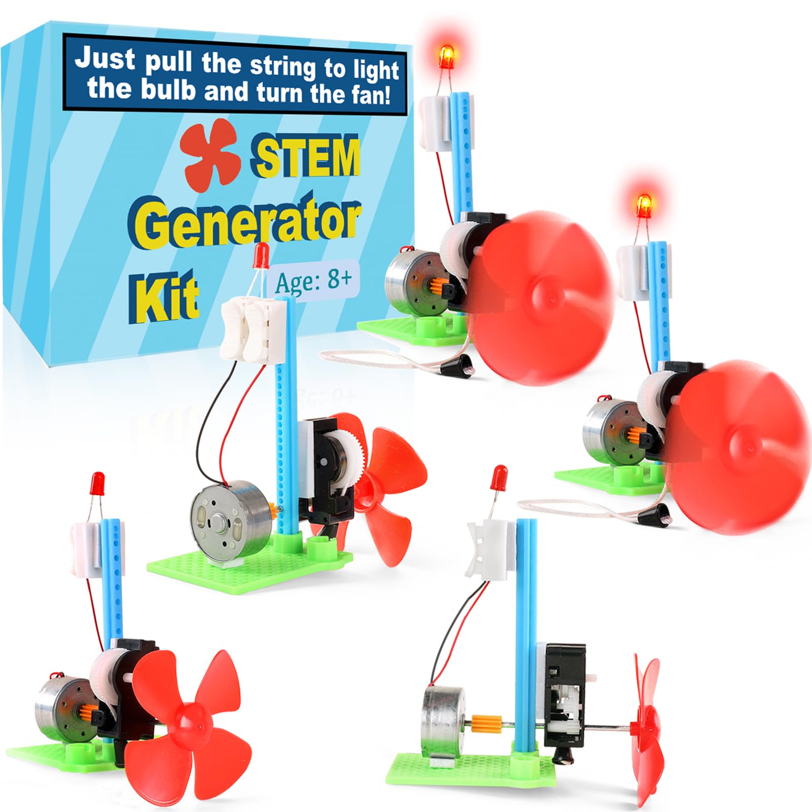 Amazon.com: 5 Bulk STEM Generator Kits for Kids, DC Motor Science