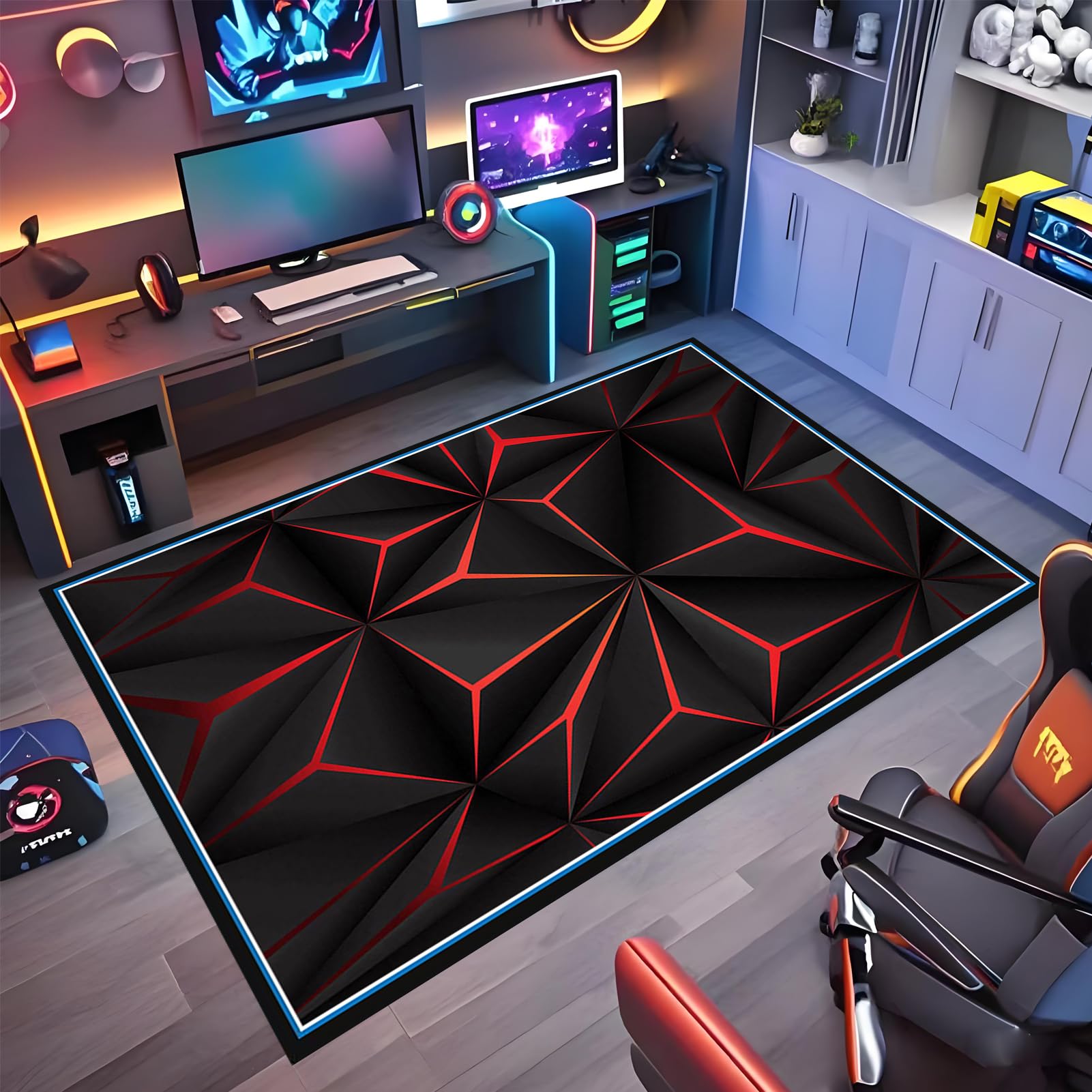Wuzqju Gaming Chair Mat Non Slip 90 x 140 cm Chair Mat Office Chair Mat for Hard Floor Gaming Chair Mat Low Pile Desk Chair Mat Multi-Purpose Hard Floor Protector Chair Mats for Home and Office