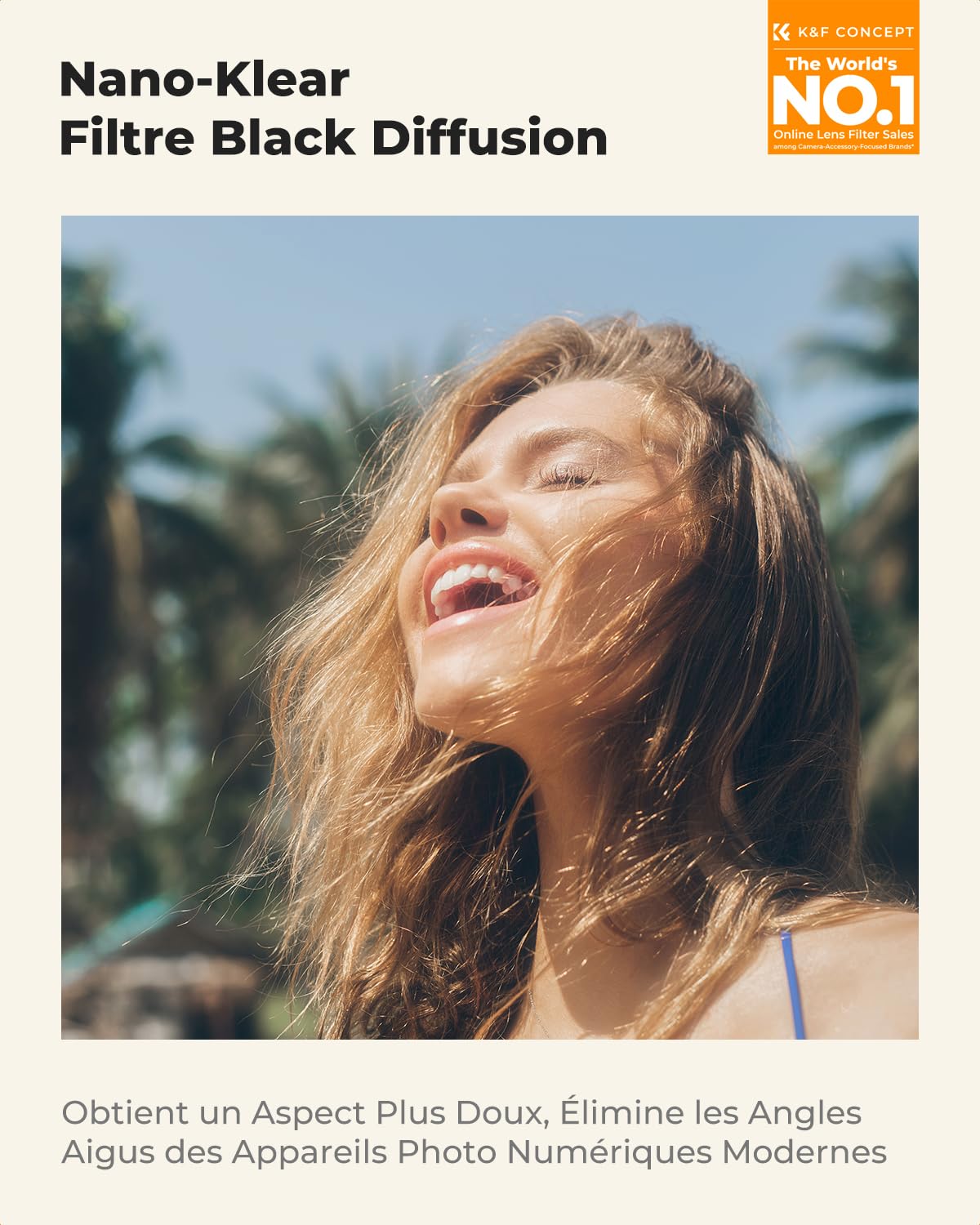K&F CONCEPT 52mm Black Diffusion 1/4 Filter Mist Soft Glow Diffuser Lens Filters(Nano-K Series) - 2