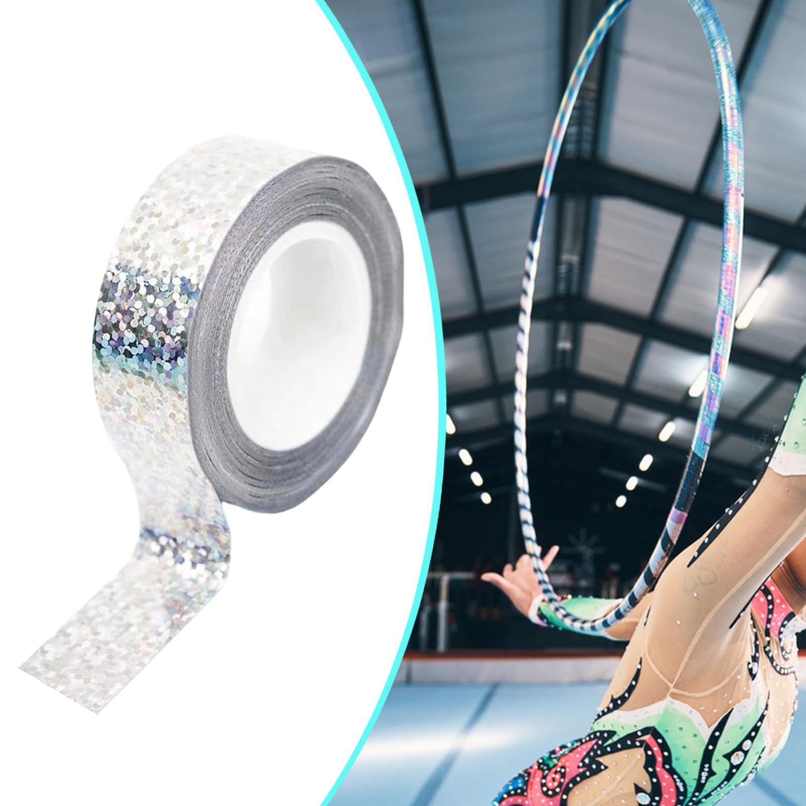 Amagogo Nastro per Cerchio da Ginnastica Ritmica, Adesivo per Cerchio, Decorazione per Anello da Ginnastica, Nastro Decorativo