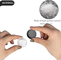 Vista 3 de 25 recipientes de muestra de 0.11 oz, frascos vacíos de 0.11 onzas líquidas con tapas, pequeños recipientes para cosméticos, mini tarros de muestra