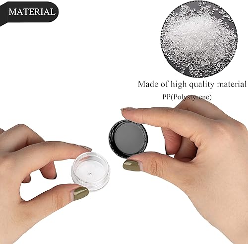 Miniatura 3 de 50 recipientes de muestra de 0.11 oz, frascos vacíos de 0.11 onzas líquidas con tapas, pequeños recipientes para cosméticos, mini tarros de muestra