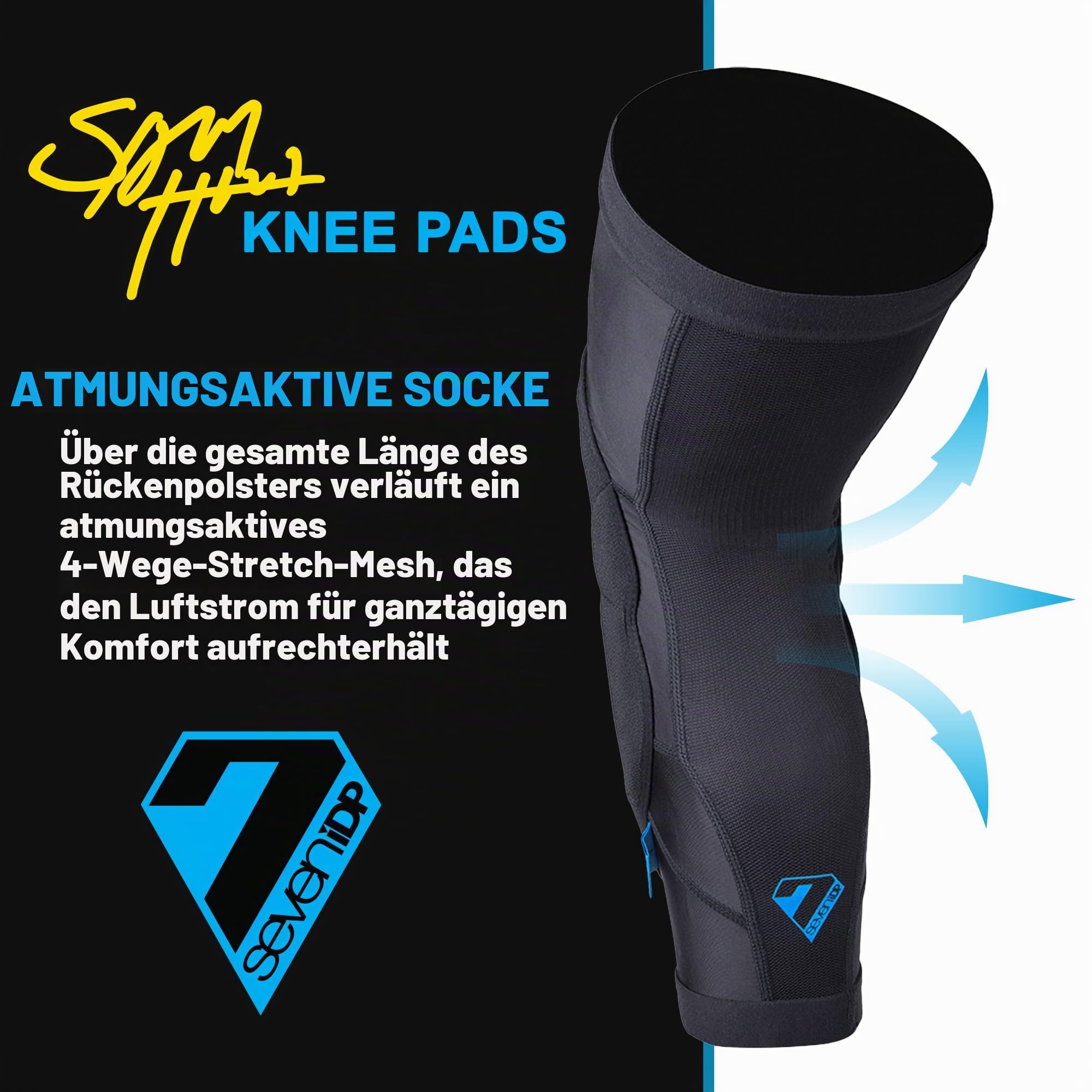 Seven iDP 7iDP Sam Hill Knieschoner - Premium MTB Knieschoner für Downhill, Enduro und All-Mountain, entwickelt für maximalen Schutz.