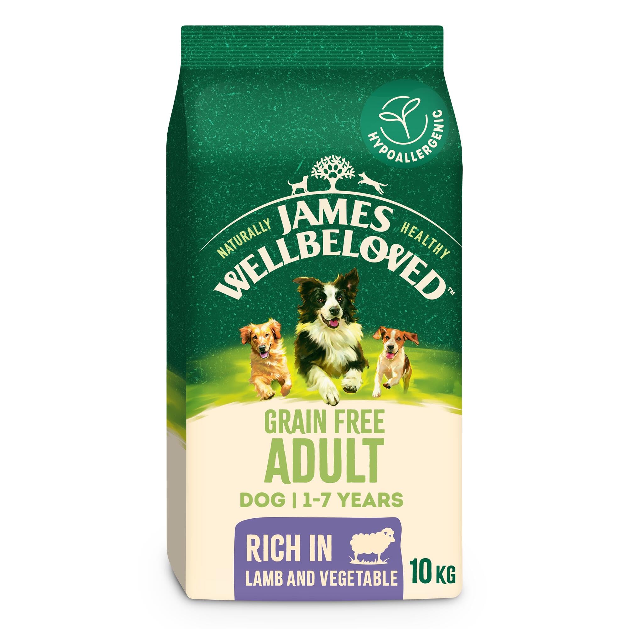 James Wellbeloved Dog Adult Hypoallergenic Dry Food Grain Free Lamb 10 kg