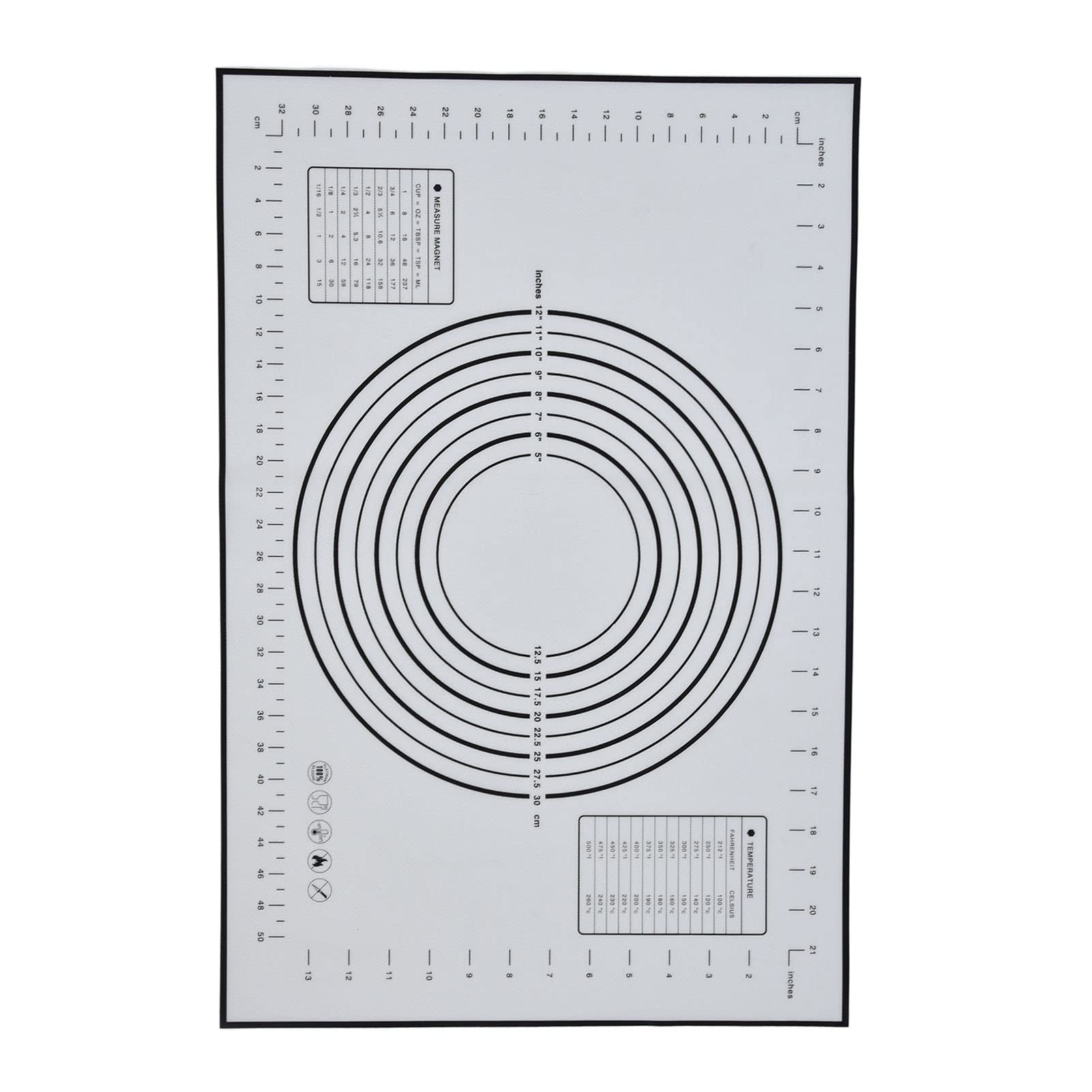 Silicone Rolling Mat Thickened Fiberglass Kneading Mat Dough Oven Baking Mat 24 X 16 Inch Large Black