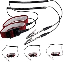 TOPPERFUN 5Pcs Pulseiras Pulseira Ajustável De Aterramento Pulseira Antiestática Pulseira Ajustável De Aterramento Pulseira Reutilizável Esd Pulseira De Fio Terra Helix Borracha