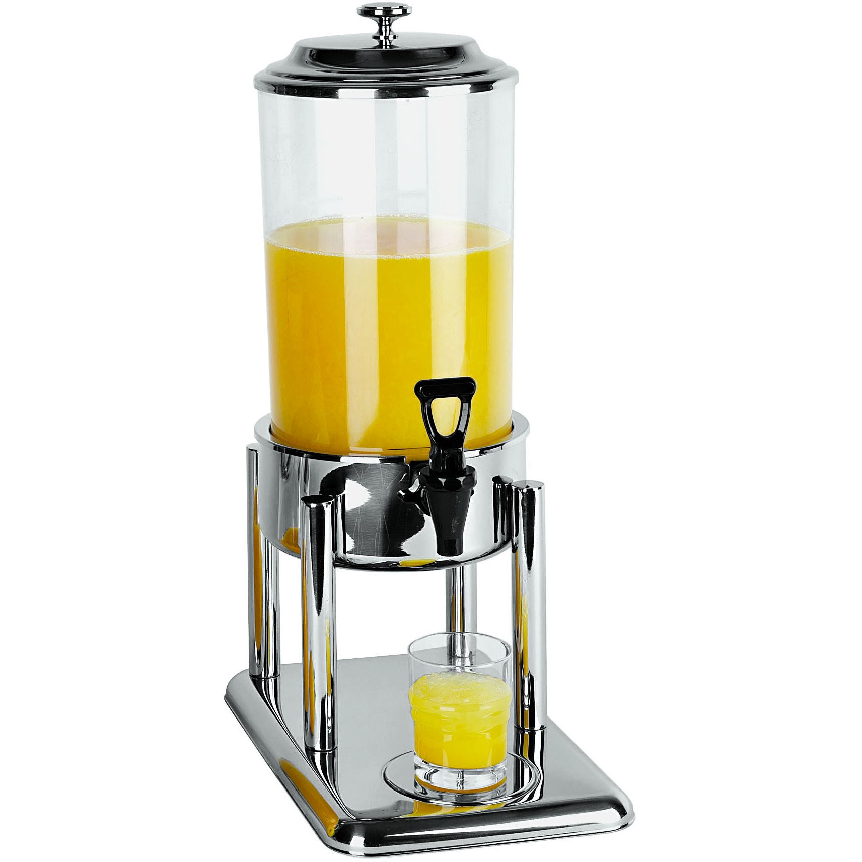 Paderno World Cuisine - Dispenser per succhi in polipropilene, con base e coperchio in acciaio inox