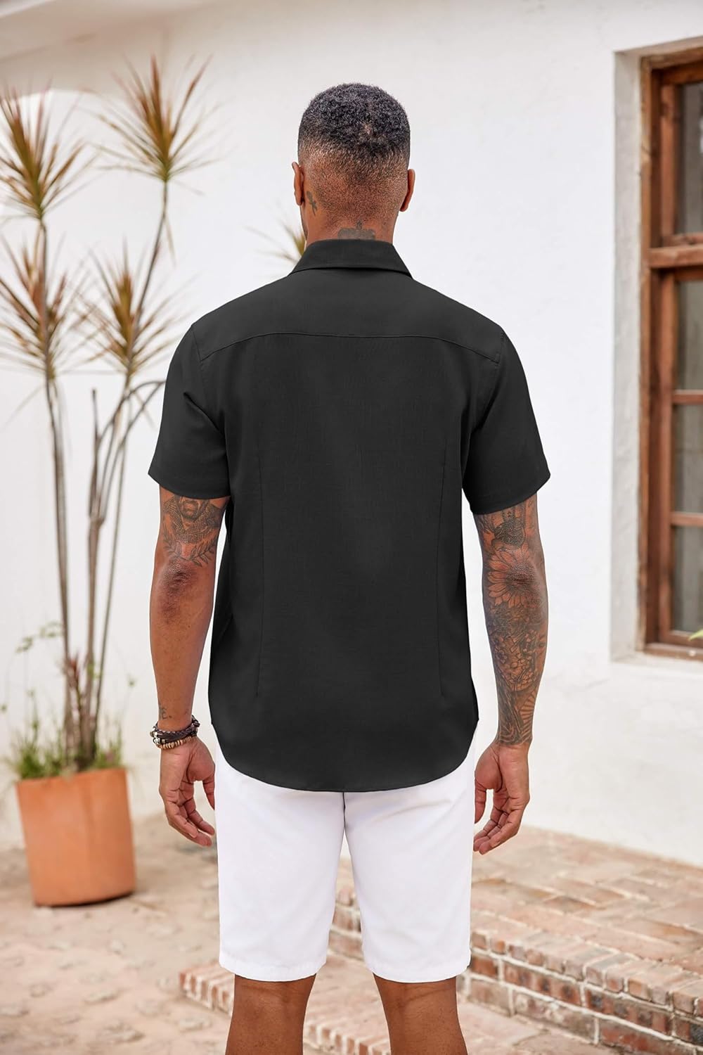 COOFANDY Men's Button Down Shirts Short Sleeve Casual Summer Beach... - Picture 138 of 180