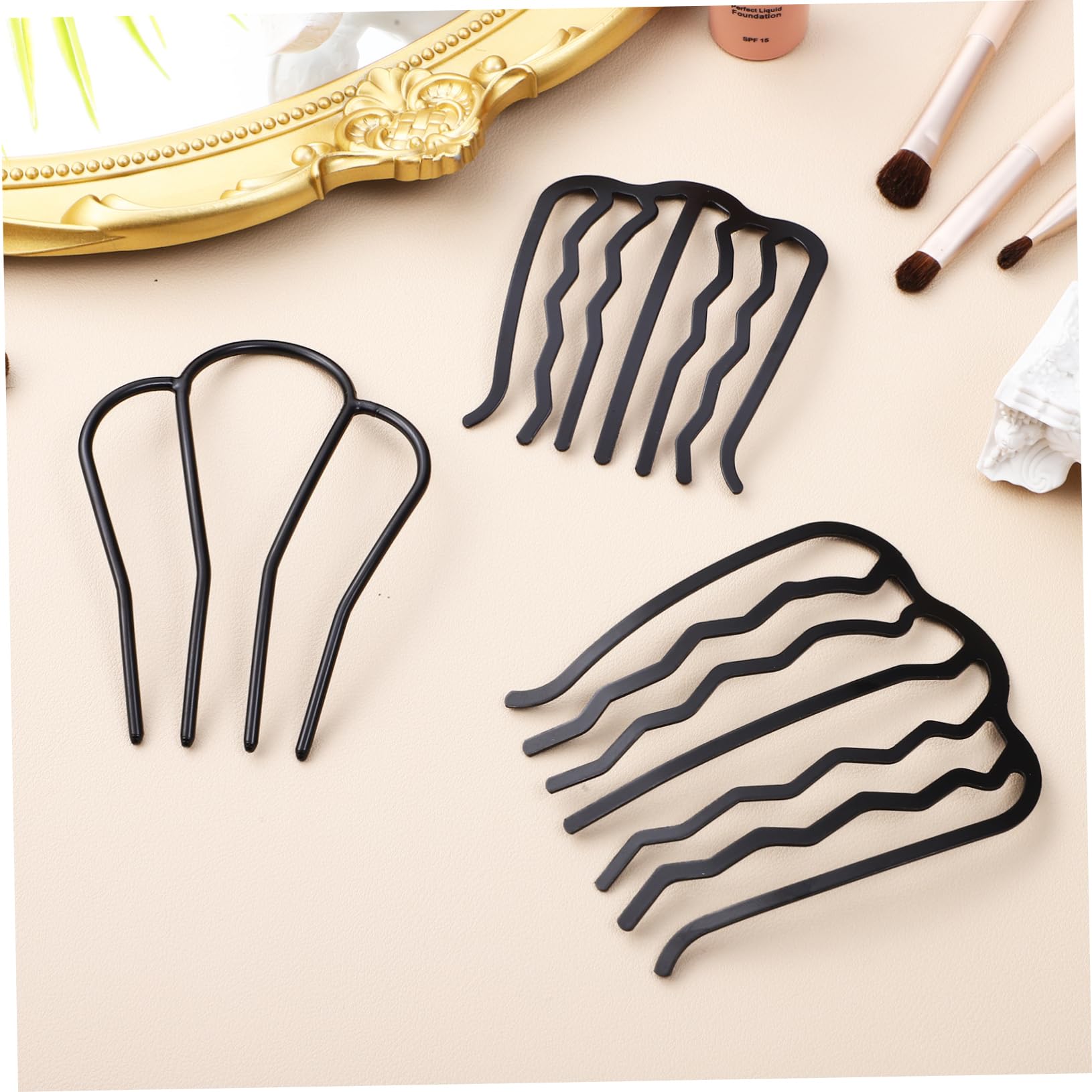 Minkissy Lot De 2 Peignes à Cheveux Métalliques Doré/Argenté – Épingles Latérales Élégantes Pour Femmes, Mariage, Coiffure Quotidienne, Accessoire Cheveux Chic
