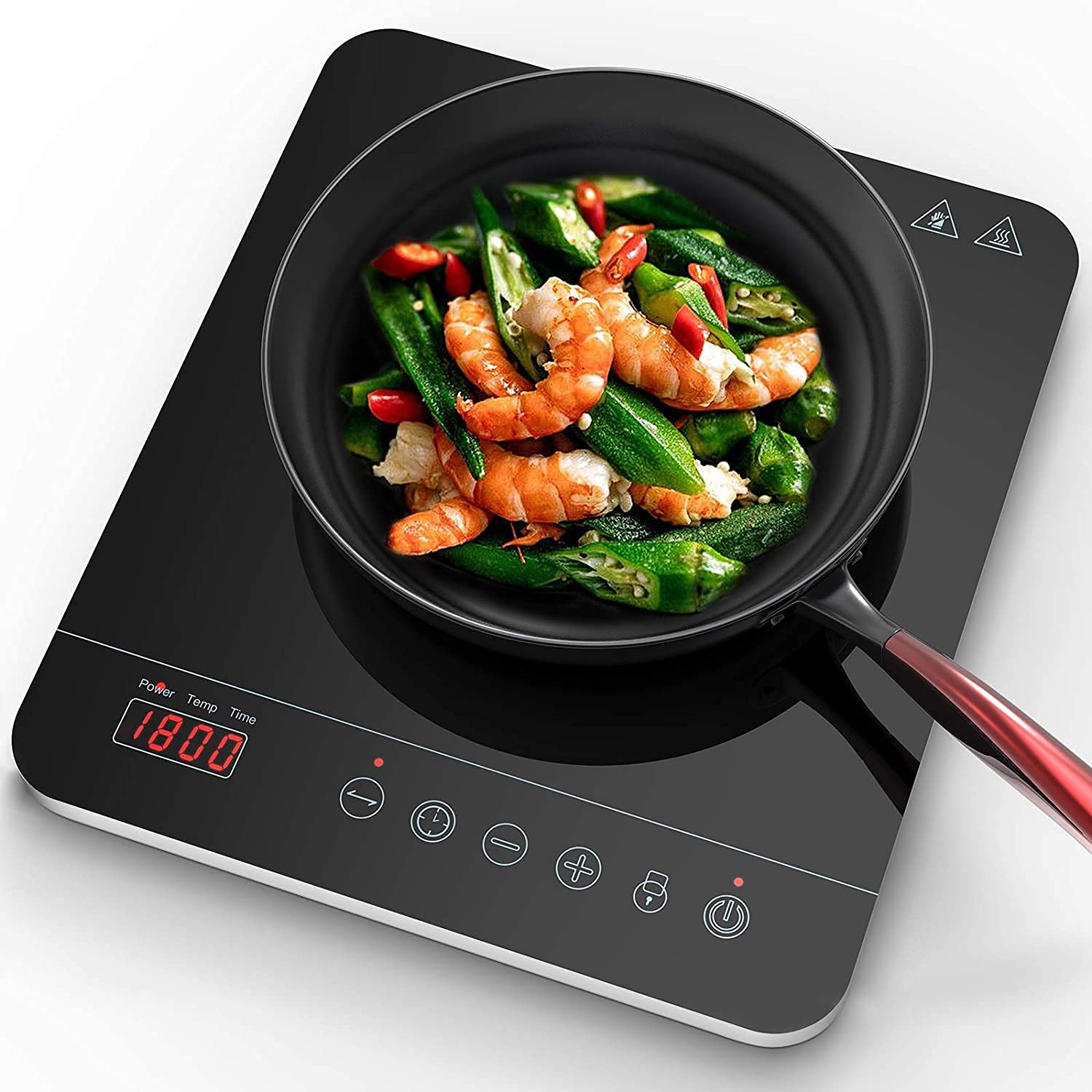 Aobosi Portable Induction Burner Cooktop 1800w Fast Efficient Cooking,Digital Sensor Touch LED
