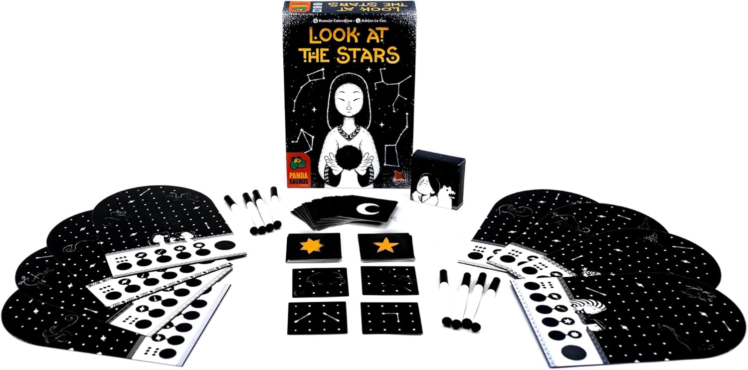 Look At The Stars Board Game - Capture the Night Sky in Constellations and Planets! Strategy Game, Family Game for Kids & Adults, Ages 8+, 2-8 Players, 20-30 Min Playtime, Made by Pandasaurus Games