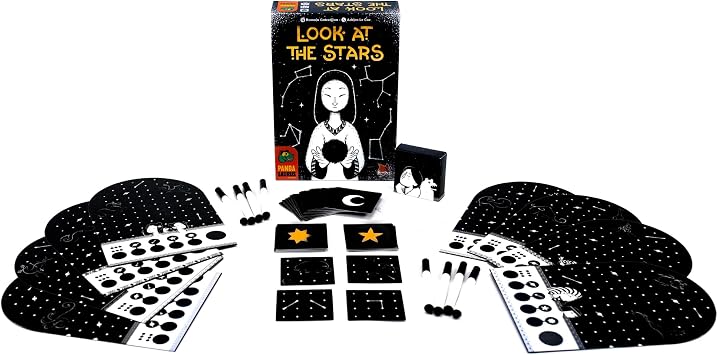 Look At The Stars Board Game - Capture the Night Sky in Constellations and Planets! Strategy Game, Family Game for Kids & Adults, Ages 8+, 2-8 Players, 20-30 Min Playtime, Made by Pandasaurus Games