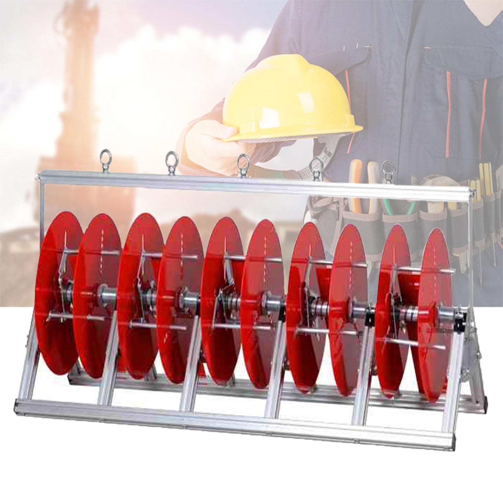 Folding Cable Pay-Off - Industrial Grade Wire Rack Dispenser For Construction Sites Large Spools For Industrial And Agricultural Wire(5-volumes)