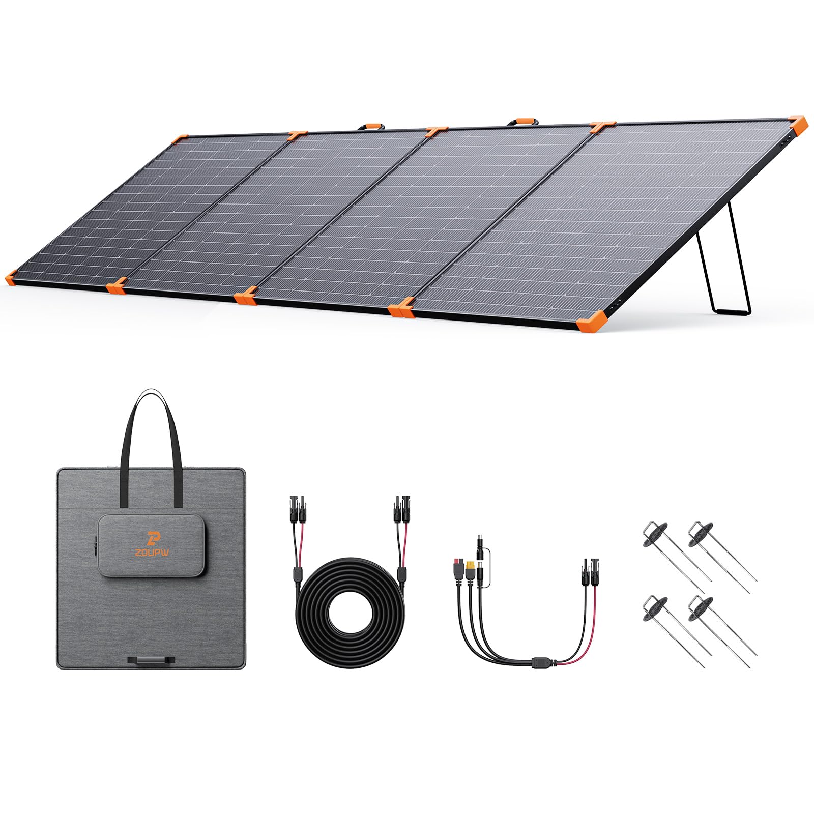 450W Portable Solar Panel,38V N-Type 16BB 25% High Efficiency Foldable Solar Charger for EcoFlow Delta/Anker C1000/C1000 Gen2/Bluetti Elite 100,IP68 Waterproof for Offgrid RV Home Backup