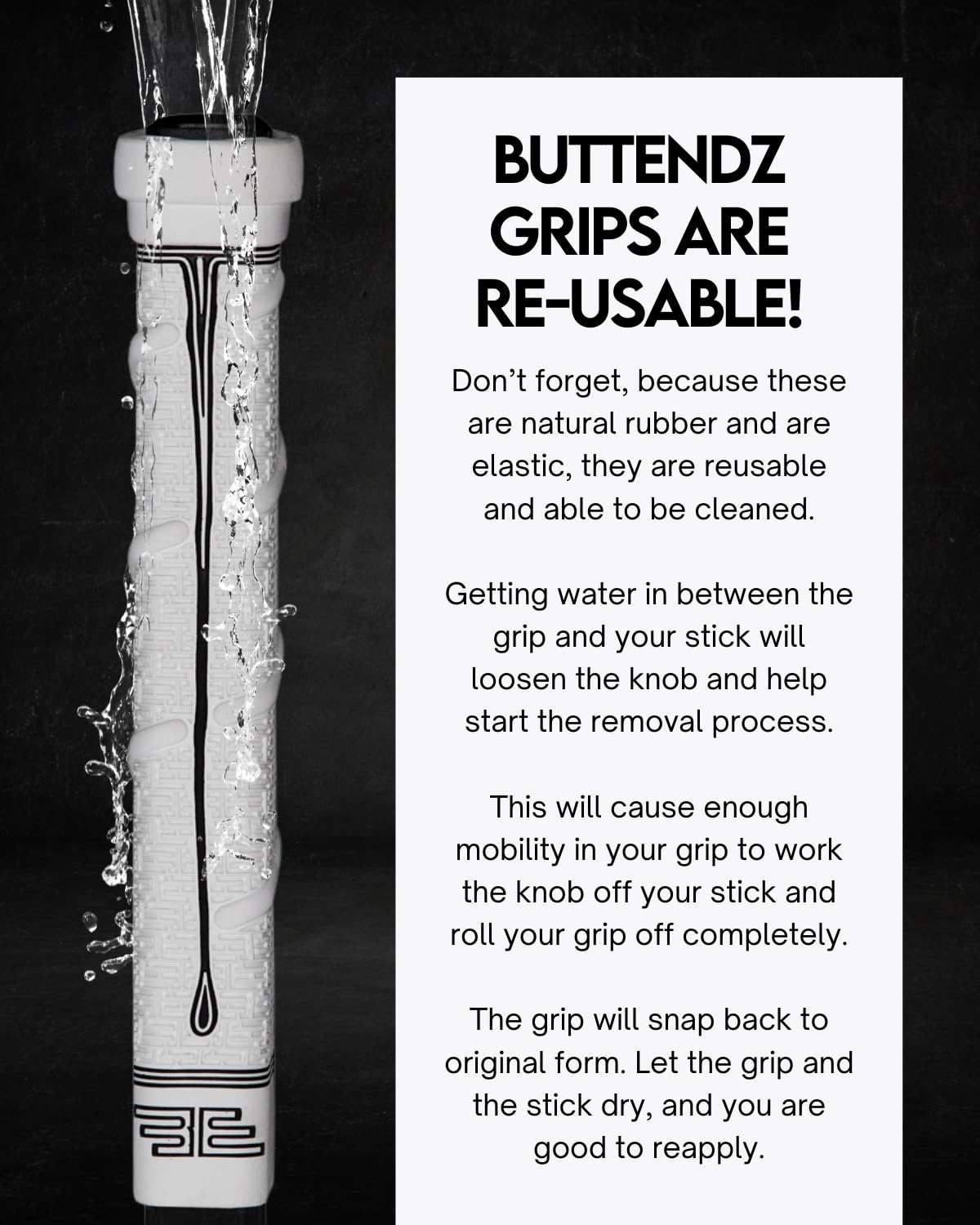 Buttendz Future - Manopola di ricambio per hockey con rotazione