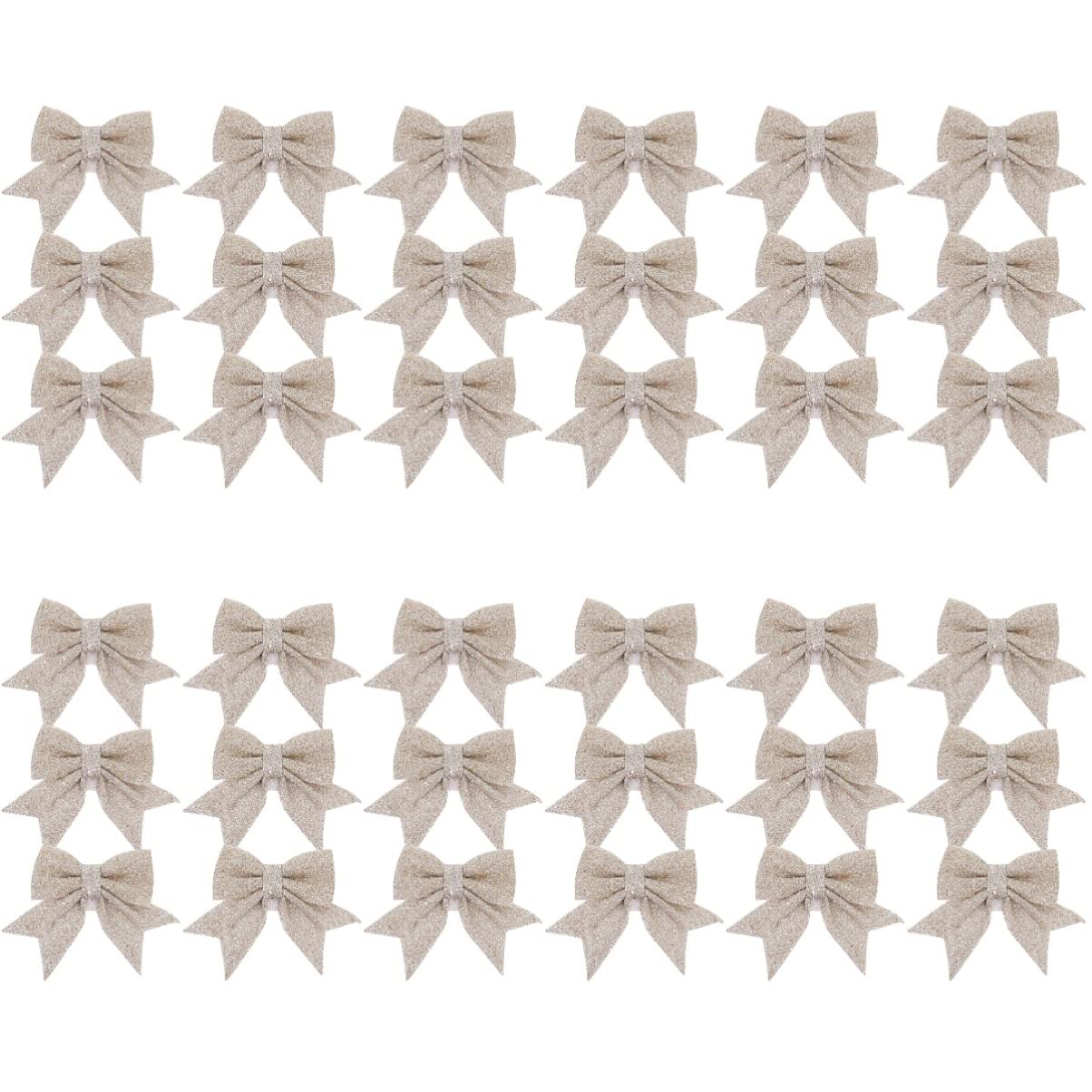 36 pcs Bows, Sequined DIY Sequin Decoration Decorations, Ties Decorations| Pin Indoor Bow-Knot Large Ornament, Garland Ornament: Bow, Delicate Holiday