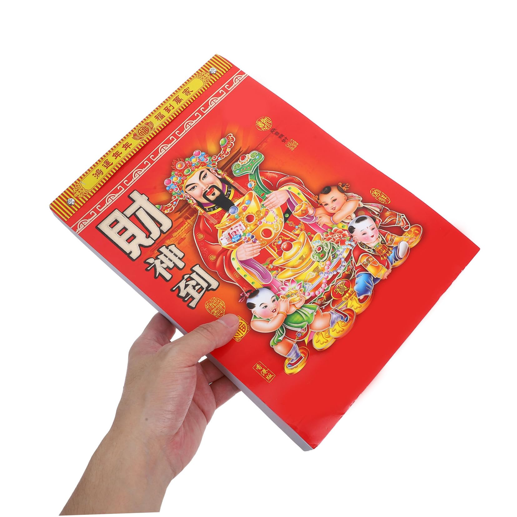Calendario Chino de Pared Año del Caballo Calendario Lunar con Páginas Diarias Desgarrables para Decoración Fengshui y Seguimiento Mensual