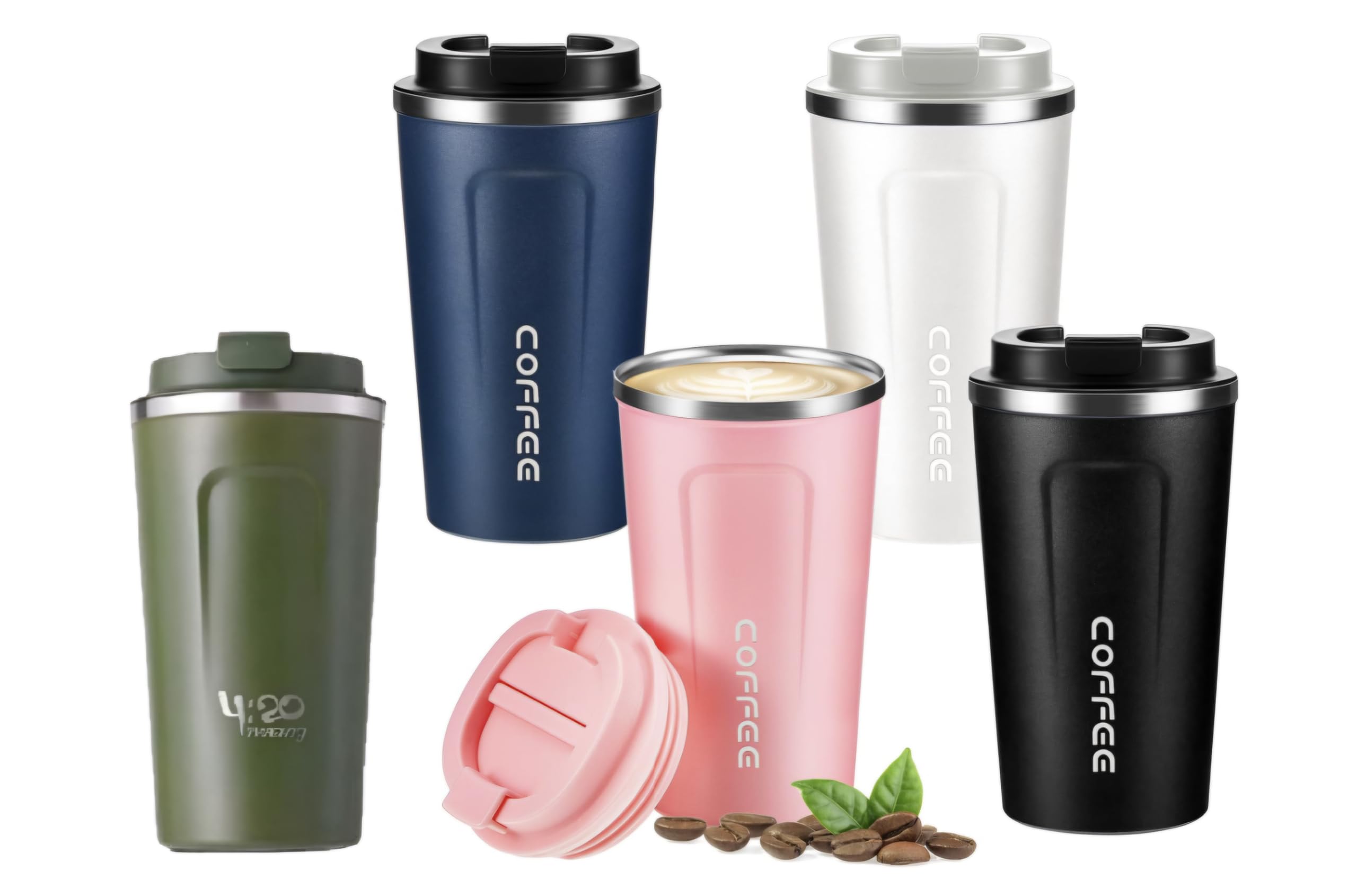 Amazon.com: 17oz coffee mug Stainless Steel Vacuum Insulated Tumbler from  4Twenty coffee mug 17.25 oz (510 ML) Coffee Travel Mug Spill Proof with  Lid-Thermos Cup for Keep Hot/Ice Coffee Tea and Beer (